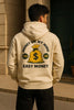 Drop-Shoulder Beige Hoodie